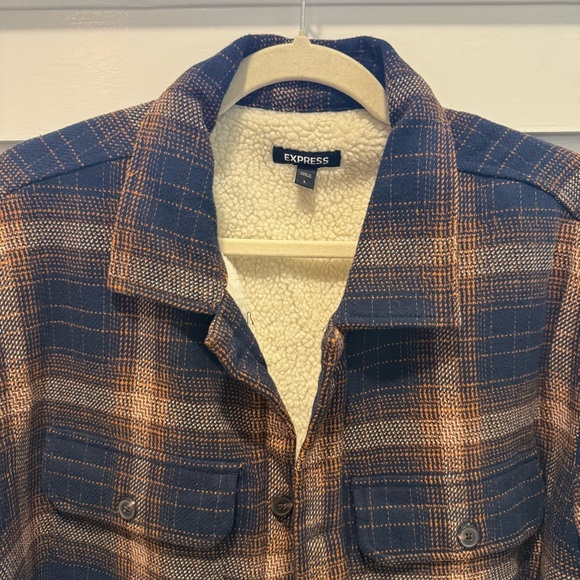 Express Fleece lined button up coat - Picture 3 of 5